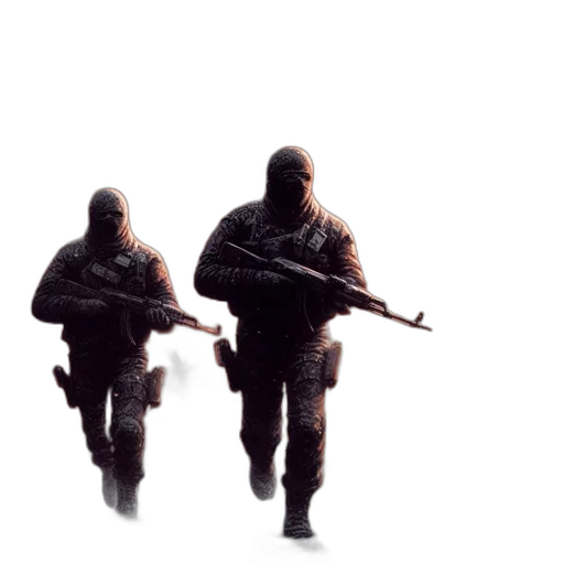 weapon, mask, jacket, staff transparent PNG cut-out