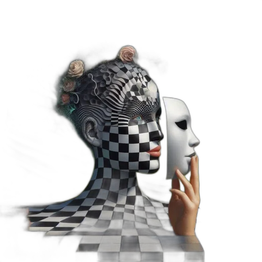 mask, face, robot, crown transparent PNG cut-out
