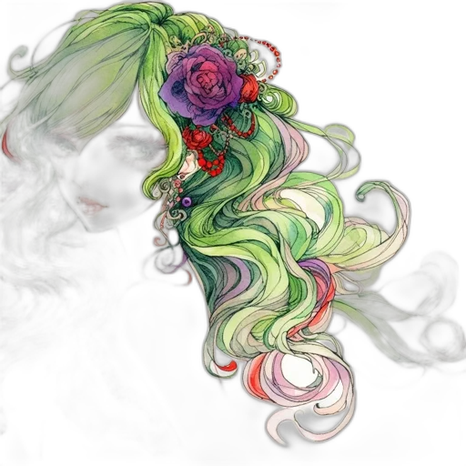 hair, mask, crown, face transparent PNG cut-out