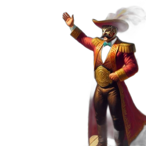 staff, mask, hat, jacket transparent PNG cut-out