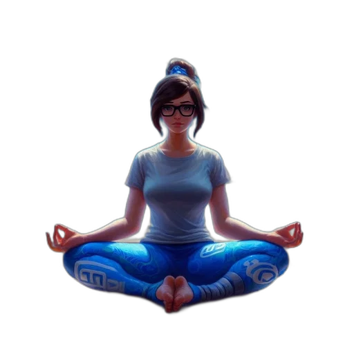 staff, 3d render, photorealistic, young transparent PNG cut-out
