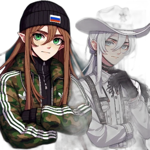 hat, jacket, weapon, anime transparent PNG cut-out