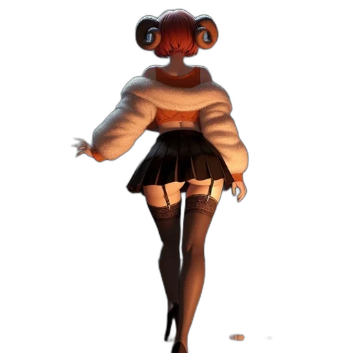 dress, robot, staff, creature transparent PNG cut-out