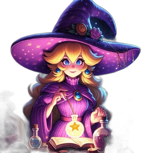 staff, hat, dress, crown transparent PNG cut-out