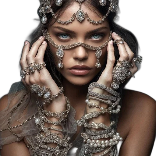 jewelry, crown, mask, face transparent PNG cut-out