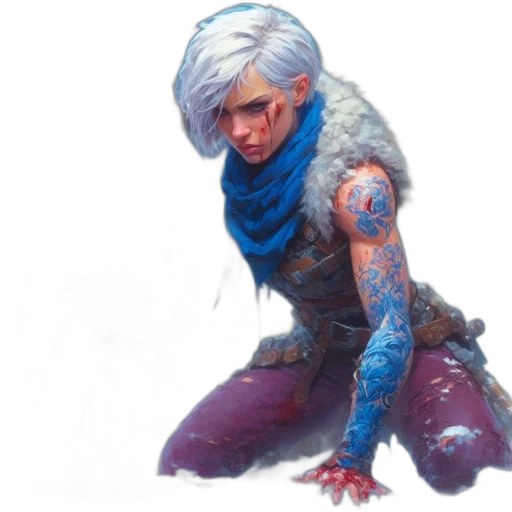face, concept art, fantasy art, comic book art transparent PNG cut-out