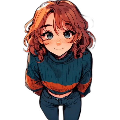 jacket, hair, face, creature transparent PNG cut-out