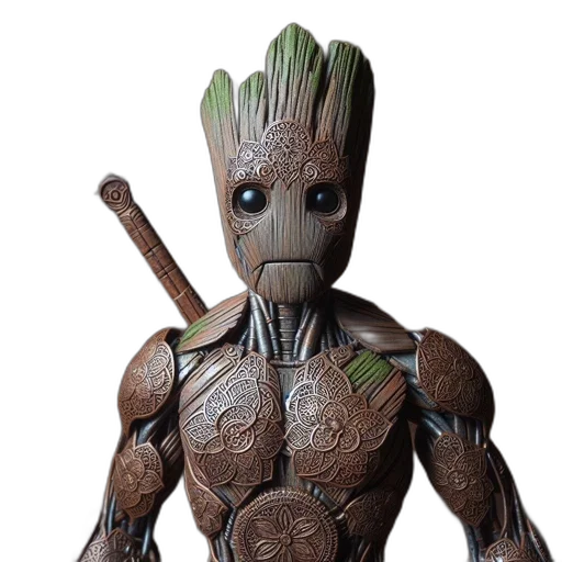 tree, staff, creature, robot transparent PNG cut-out