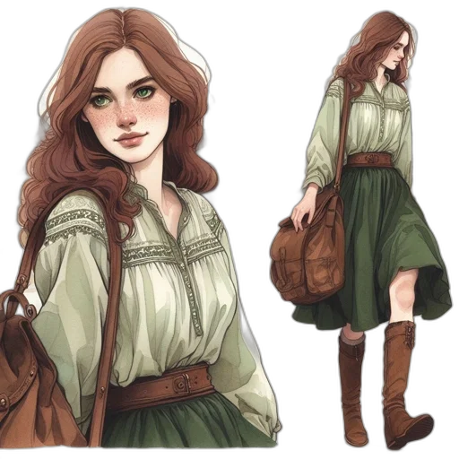 dress, jacket, concept art, fantasy art transparent PNG cut-out