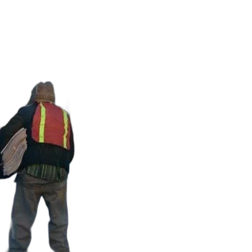 jacket, staff, umbrella, creature transparent PNG cut-out