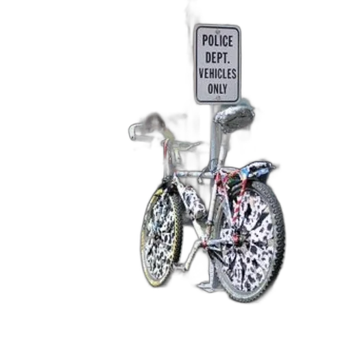 photorealistic, 3d render, bicycle, cow transparent PNG cut-out
