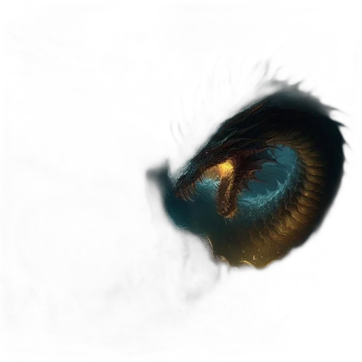 dragon, hair, mask, creature transparent PNG cut-out