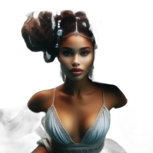 dress, crown, hair, jewelry transparent PNG cut-out