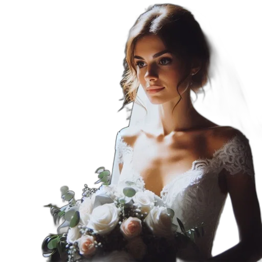 dress, jewelry, crown, face transparent PNG cut-out