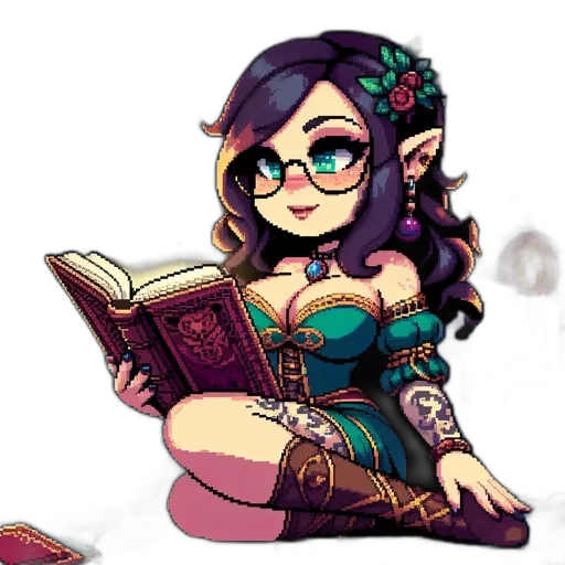 staff, fantasy art, pixel art, concept art transparent PNG cut-out