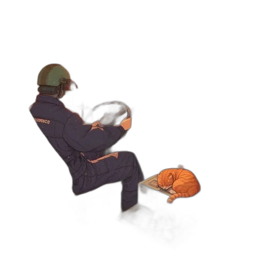 hat, mask, jacket, robot transparent PNG cut-out