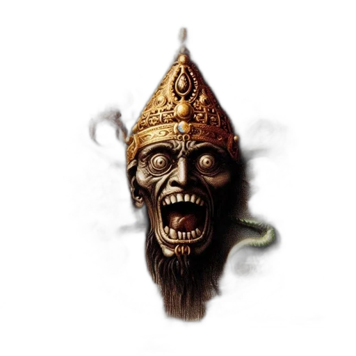 mask, crown, staff, face transparent PNG cut-out