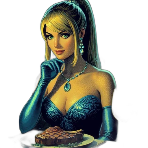 food, jewelry, dress, comic book art transparent PNG cut-out