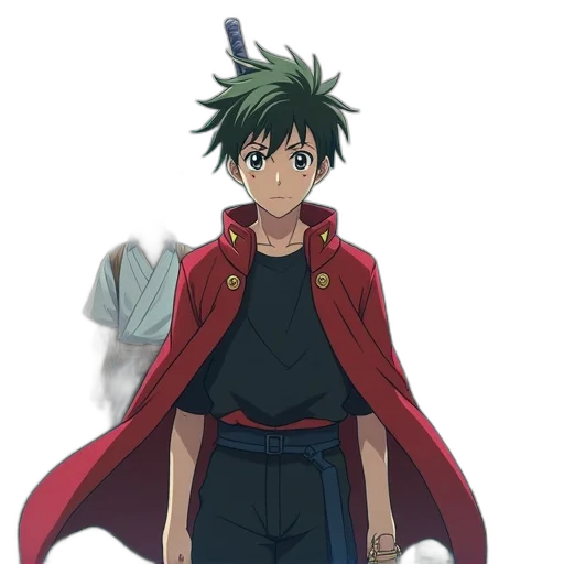 jacket, mask, weapon, sword transparent PNG cut-out