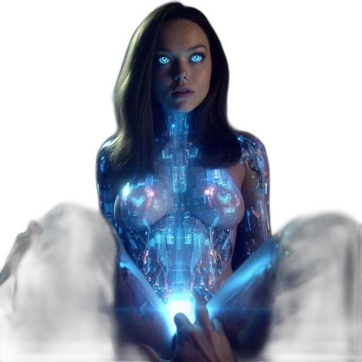 robot, concept art, cyberpunk, comic book art transparent PNG cut-out
