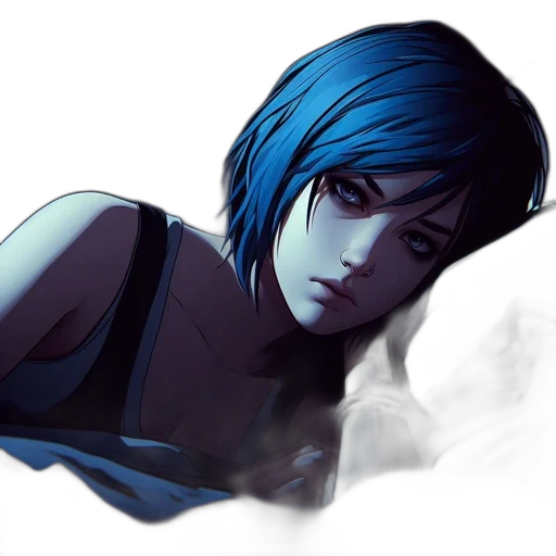 face, concept art, comic book art, cyberpunk transparent PNG cut-out