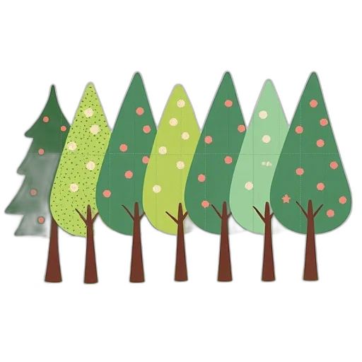 tree, 3d render, forest, green transparent PNG cut-out