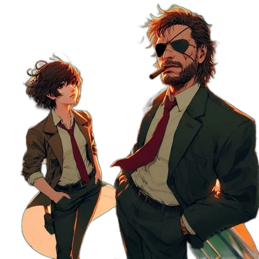 jacket, comic book art, concept art, cyberpunk transparent PNG cut-out