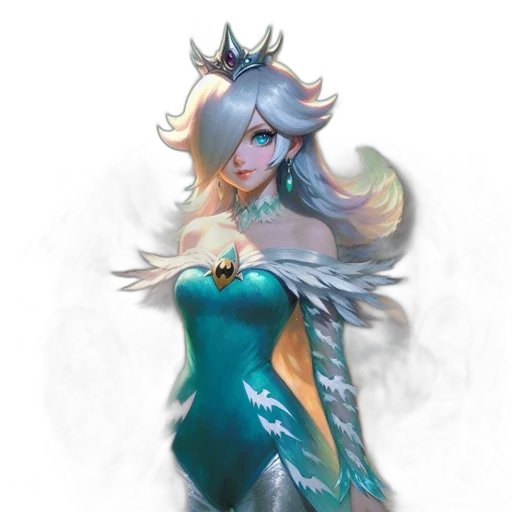 dress, crown, dragon, staff transparent PNG cut-out