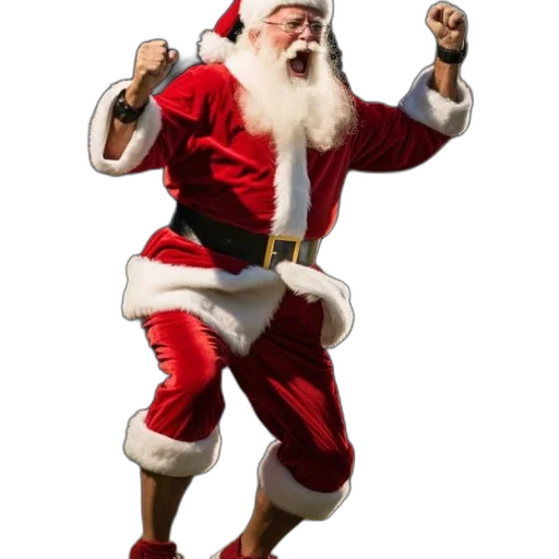 man, santa, suit, jubilantly transparent PNG cut-out
