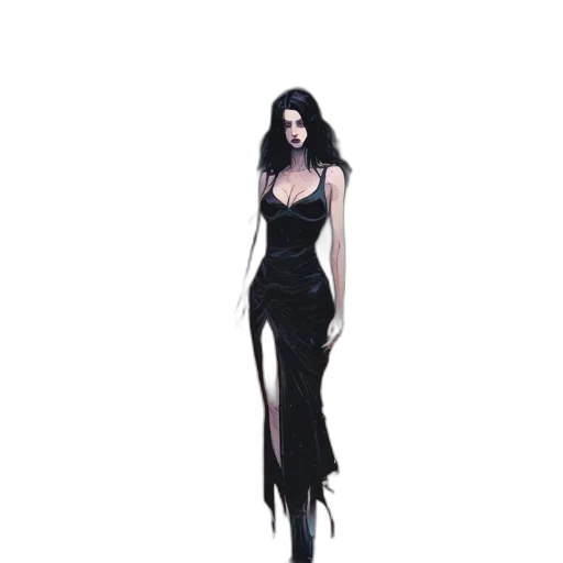 dress, creature, staff, concept art transparent PNG cut-out