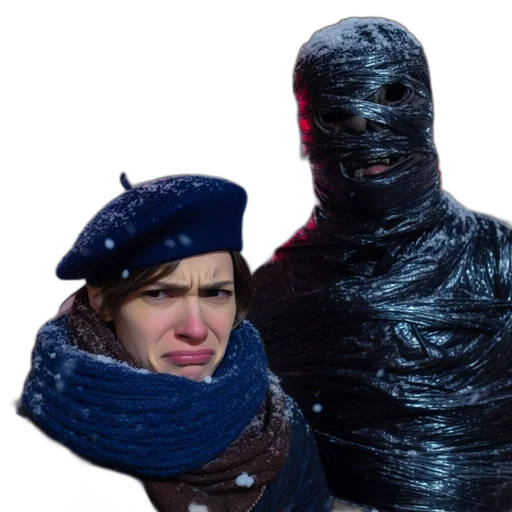 mask, face, jacket, hat transparent PNG cut-out