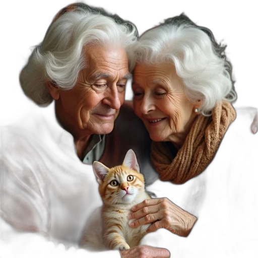 animal, photorealistic, oil painting, elderly transparent PNG cut-out