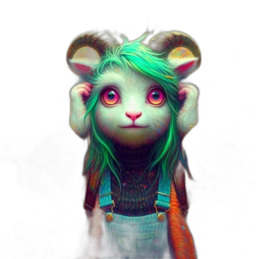 creature, mask, face, staff transparent PNG cut-out
