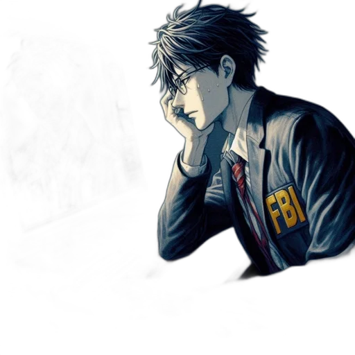 jacket, face, concept art, pixel art transparent PNG cut-out