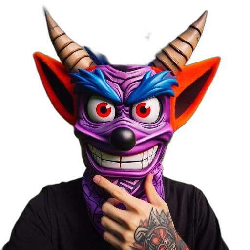 mask, creature, face, dragon transparent PNG cut-out