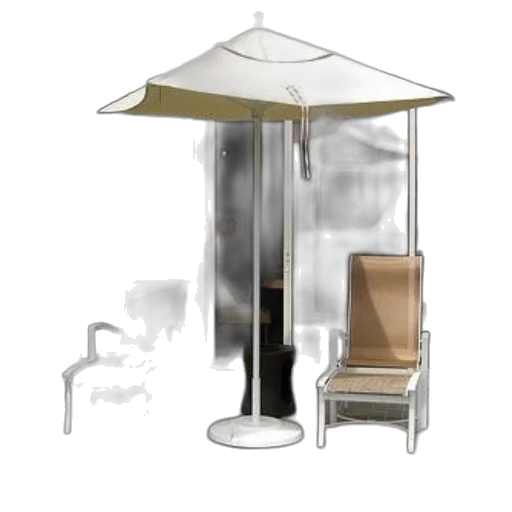 umbrella, furniture, staff, 3d render transparent PNG cut-out