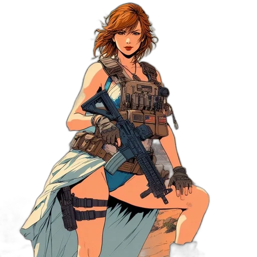 dress, weapon, concept art, fantasy art transparent PNG cut-out