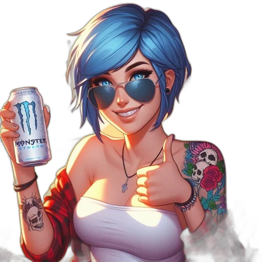 bottle, robot, cyberpunk, cartoon transparent PNG cut-out