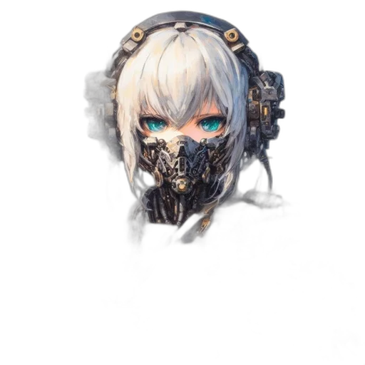 mask, face, robot, creature transparent PNG cut-out