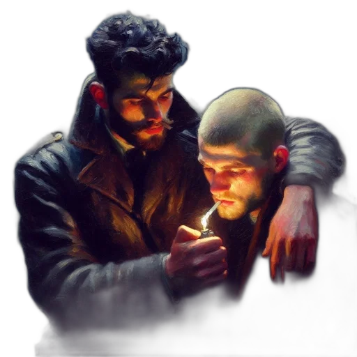 jacket, concept art, oil painting, watercolor transparent PNG cut-out
