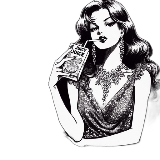 dress, jewelry, comic book art, cartoon transparent PNG cut-out