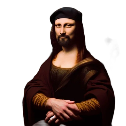 face, hat, photorealistic, oil painting transparent PNG cut-out