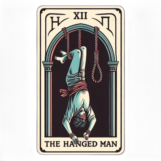 hanged, man, tarot, card transparent PNG cut-out