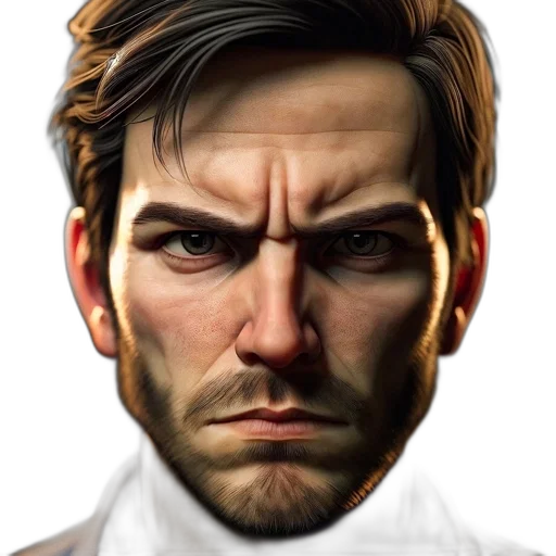 face, mask, jacket, photorealistic transparent PNG cut-out