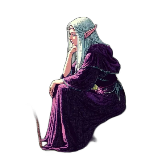 dress, staff, crown, face transparent PNG cut-out
