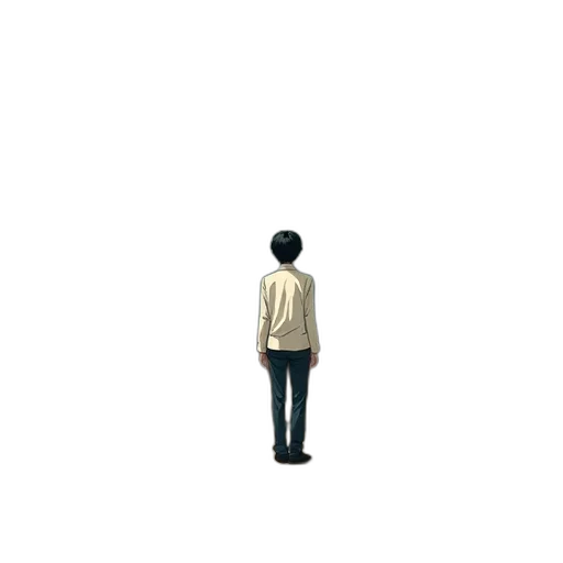jacket, robot, staff, creature transparent PNG cut-out