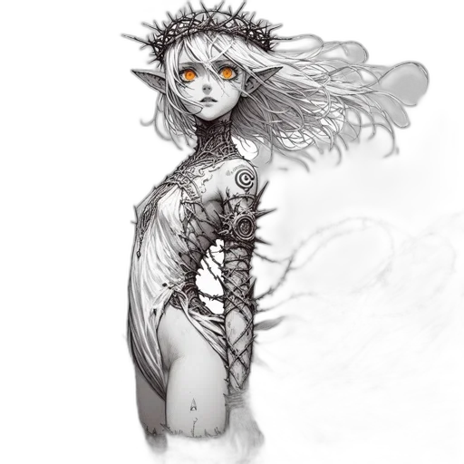 creature, dress, mask, crown transparent PNG cut-out