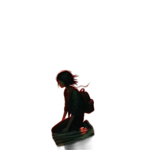 robot, creature, staff, hair transparent PNG cut-out