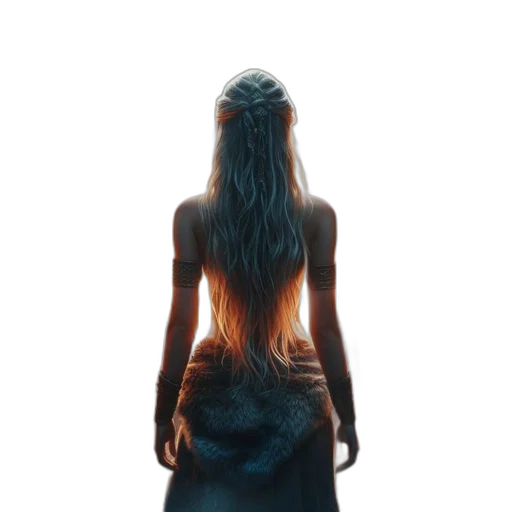 hair, dress, creature, crown transparent PNG cut-out