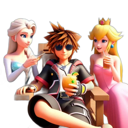 3d render, concept art, pixel art, vaporwave transparent PNG cut-out